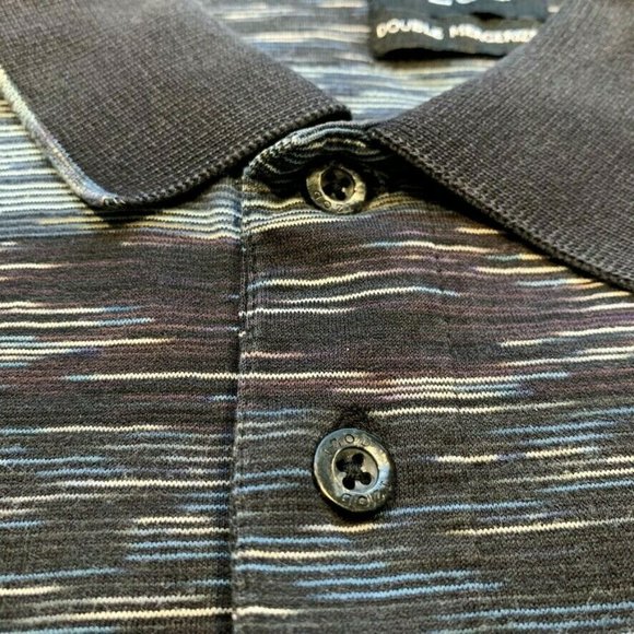 IZOD Polo Shirt Mens Large L Double Mercerized Short Sleeve Cotton Heather - Picture 5 of 11